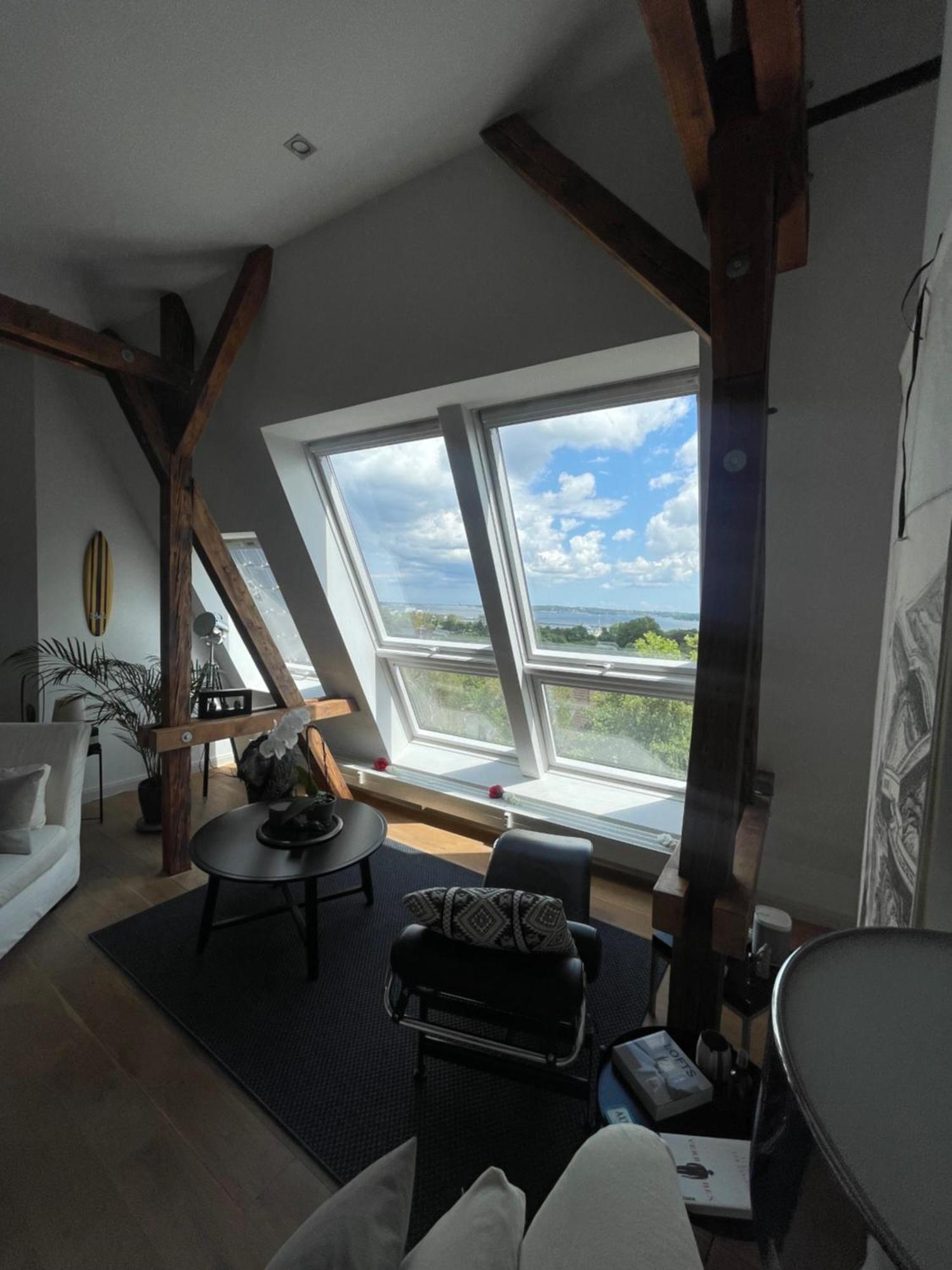 Ferienwohnung Luxus Penthouse Waterview Kiel Exterior foto